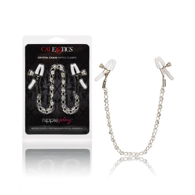 Crystal Chain Nipple Clamps Calexotics Crystal Chain Nipple Clamps Calexotics