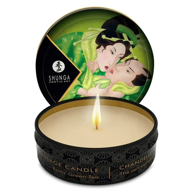 Shunga Erotic Art Massageljus Exotic Green Tea