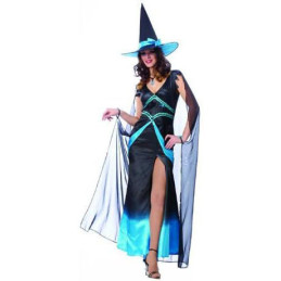 Blue Black Fabulous Witch Dress Maskerad Halloween