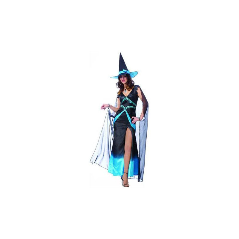 Blue Black Fabulous Witch Dress Maskerad Halloween