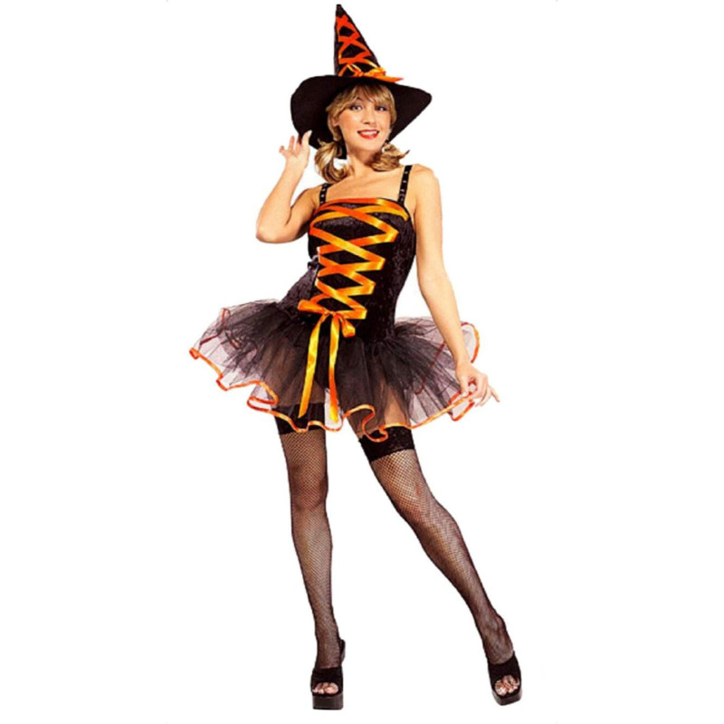 Orange Ballerina Witch Dress Maskerad Halloween