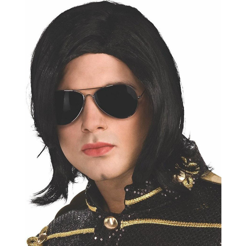 Michael Jackson peruk och glasögon