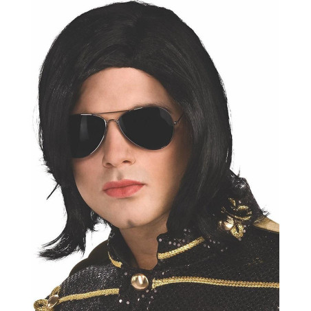 Michael Jackson peruk och glasögon